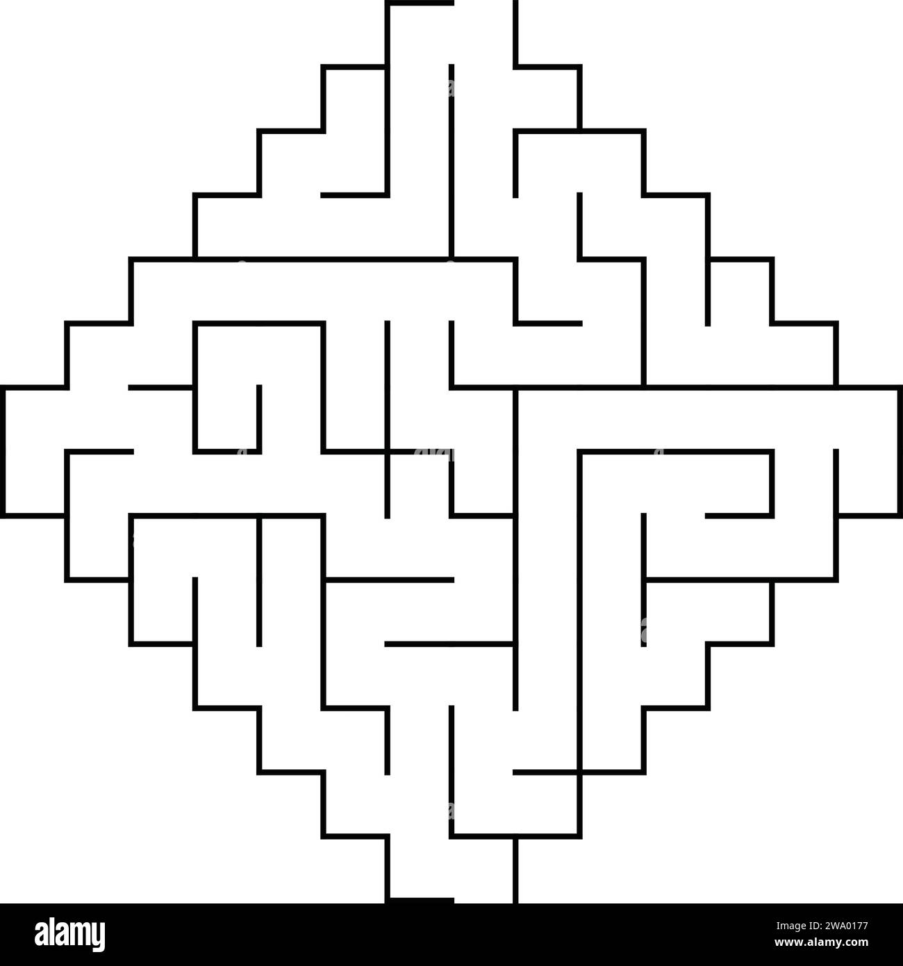 Ein Set von vier rechteckigen Labyrinthen Stock Vektor