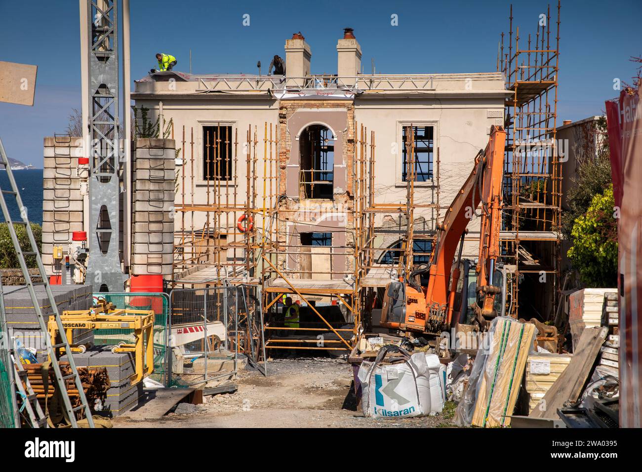 Irland, Dublin, Dalkey, Coliemore Road, historisches Haus für die Modernisierung Stockfoto