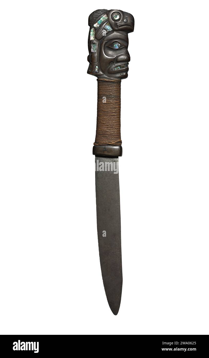 Nordwestküste, Tlingit - American Native - Fighting Knife Ende der 1800er-Jahre bis Anfang 1900 Stockfoto