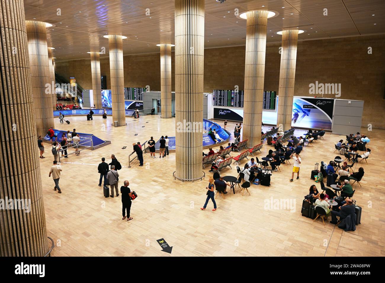 Wartezimmer am Flughafen Ben Gurion Stockfoto
