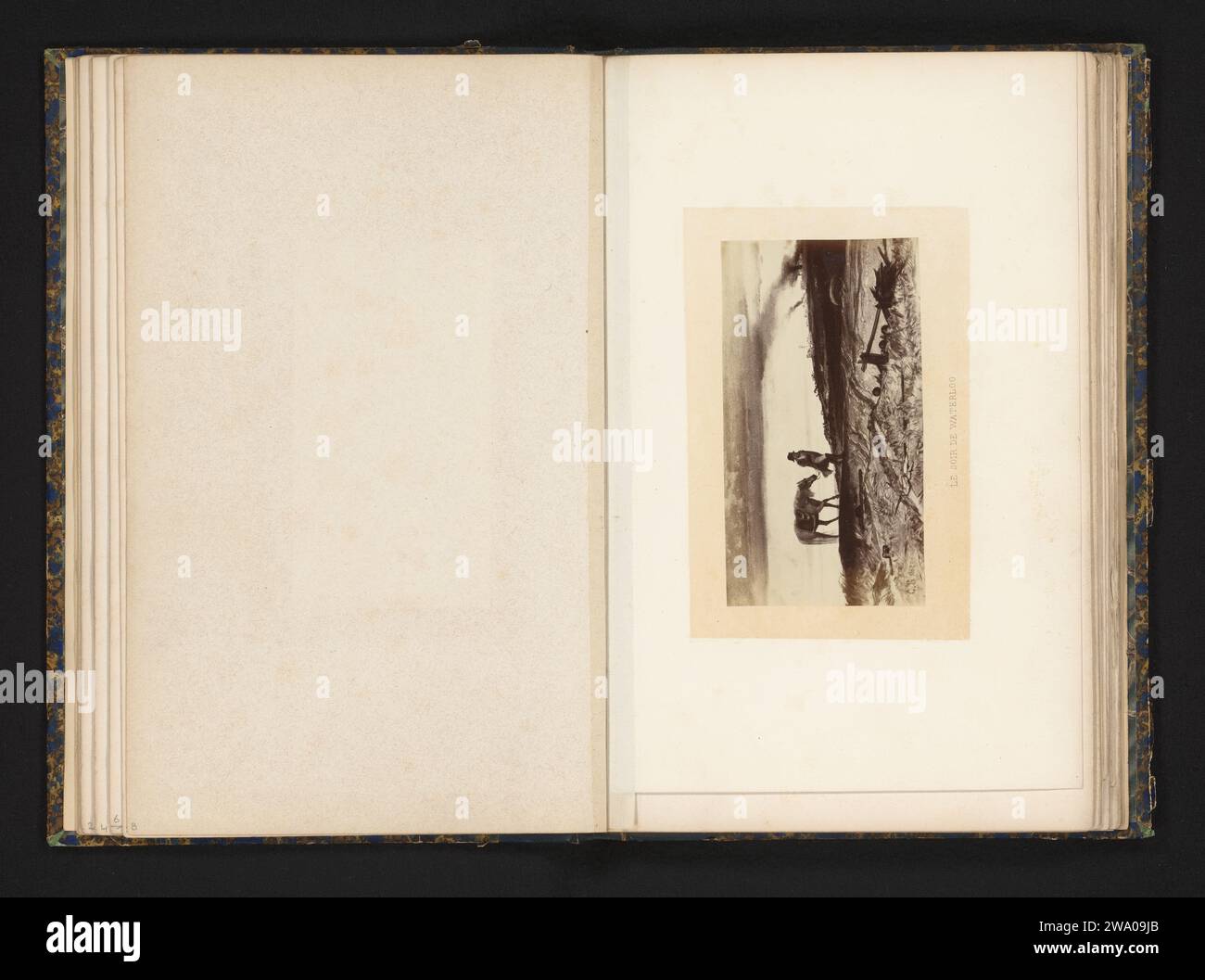 Fotoproduktion einer Zeichnung aus der Schlacht von Waterloo aus Les Misérables von Victor Hugo, Gilmer, nach Gustave Brion, ca. 1862 Fotografie Paris fotografische Unterstützung Albumen Druck literarische Charaktere und Objekte Stockfoto