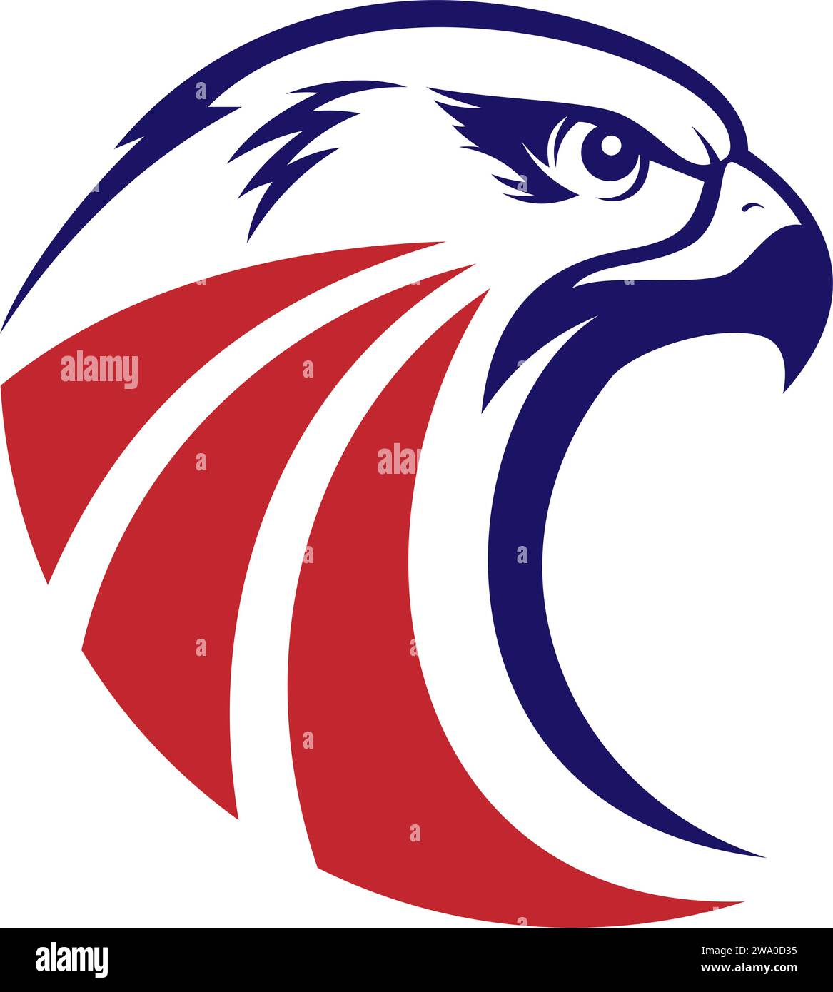 Symbol mit Eagle- oder Falkenkopf Stock Vektor
