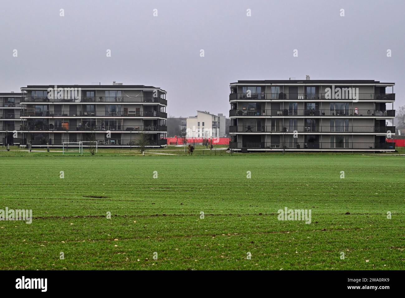 Neue Wohnsiedlungen Wohnblöcke Stockfoto