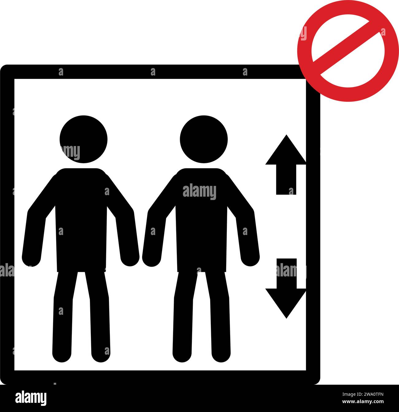 Symbol für Erdbeben-Notausstieg Stock Vektor
