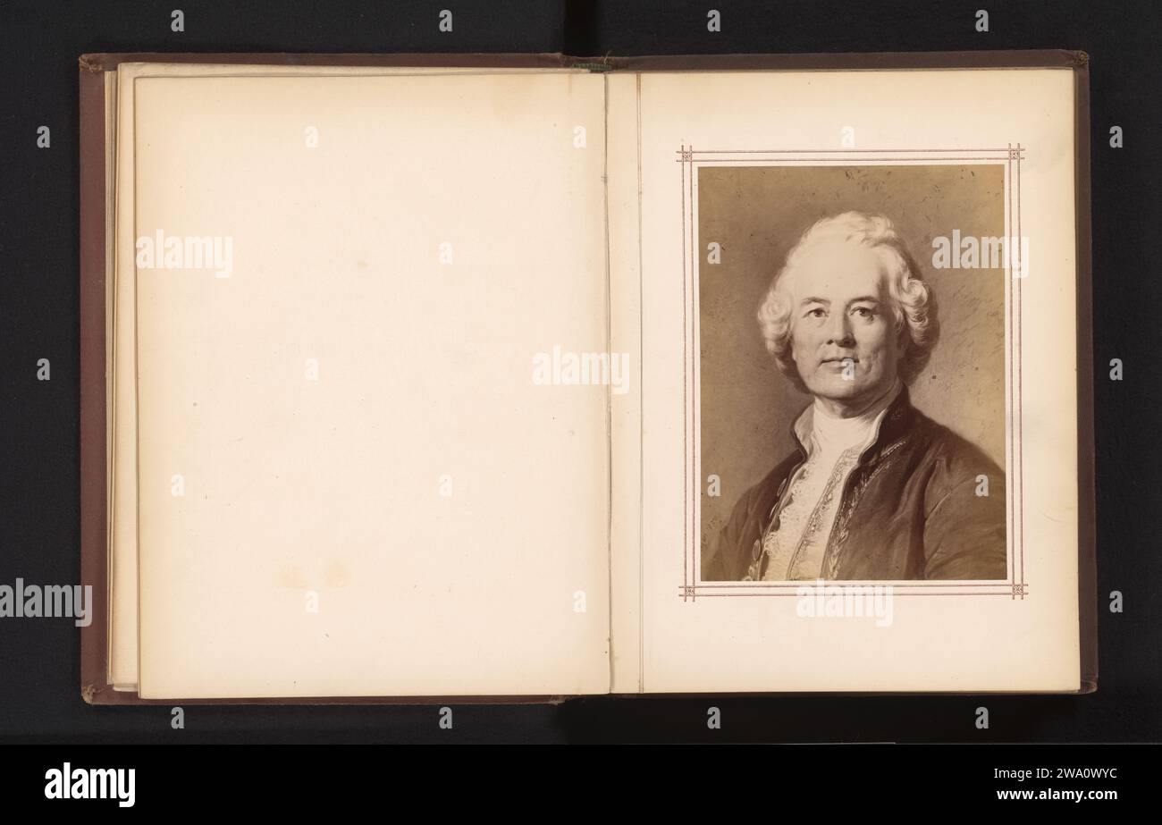 Fotoproduktion eines Porträts von Christoph Willibald Gluck von Carl Jaeger, Anonym, nach Carl Jaeger, um 1865 - um 1875 fotografische Trägeralbumen-Printkomponist Stockfoto