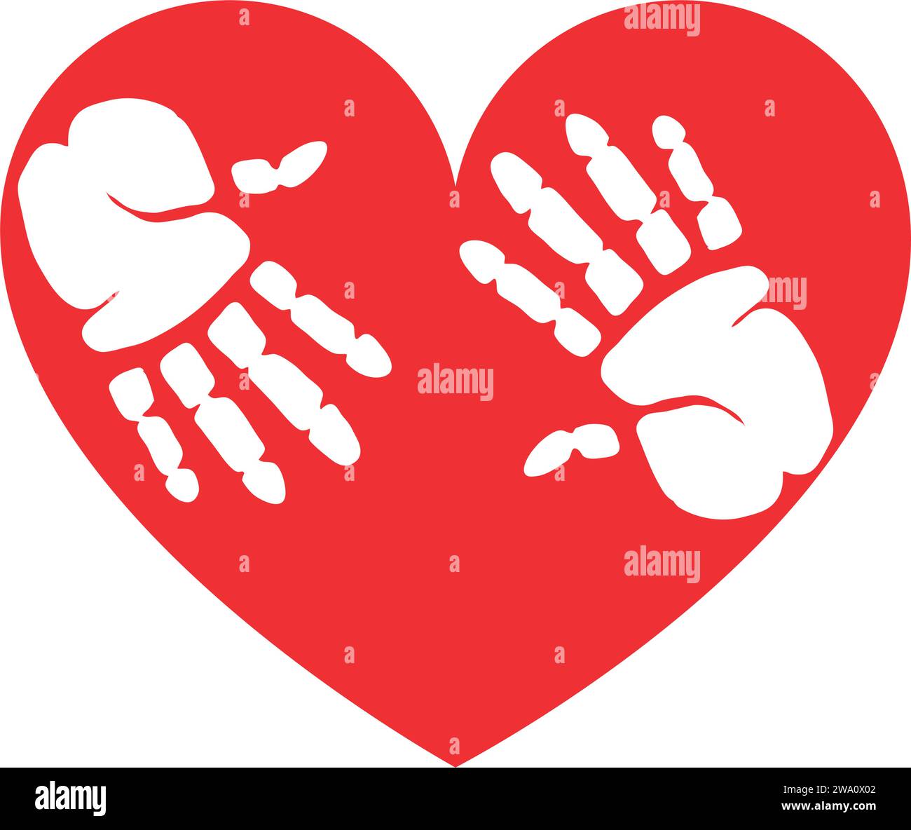 Solidarität am Roten-Hand-Tag Stock Vektor