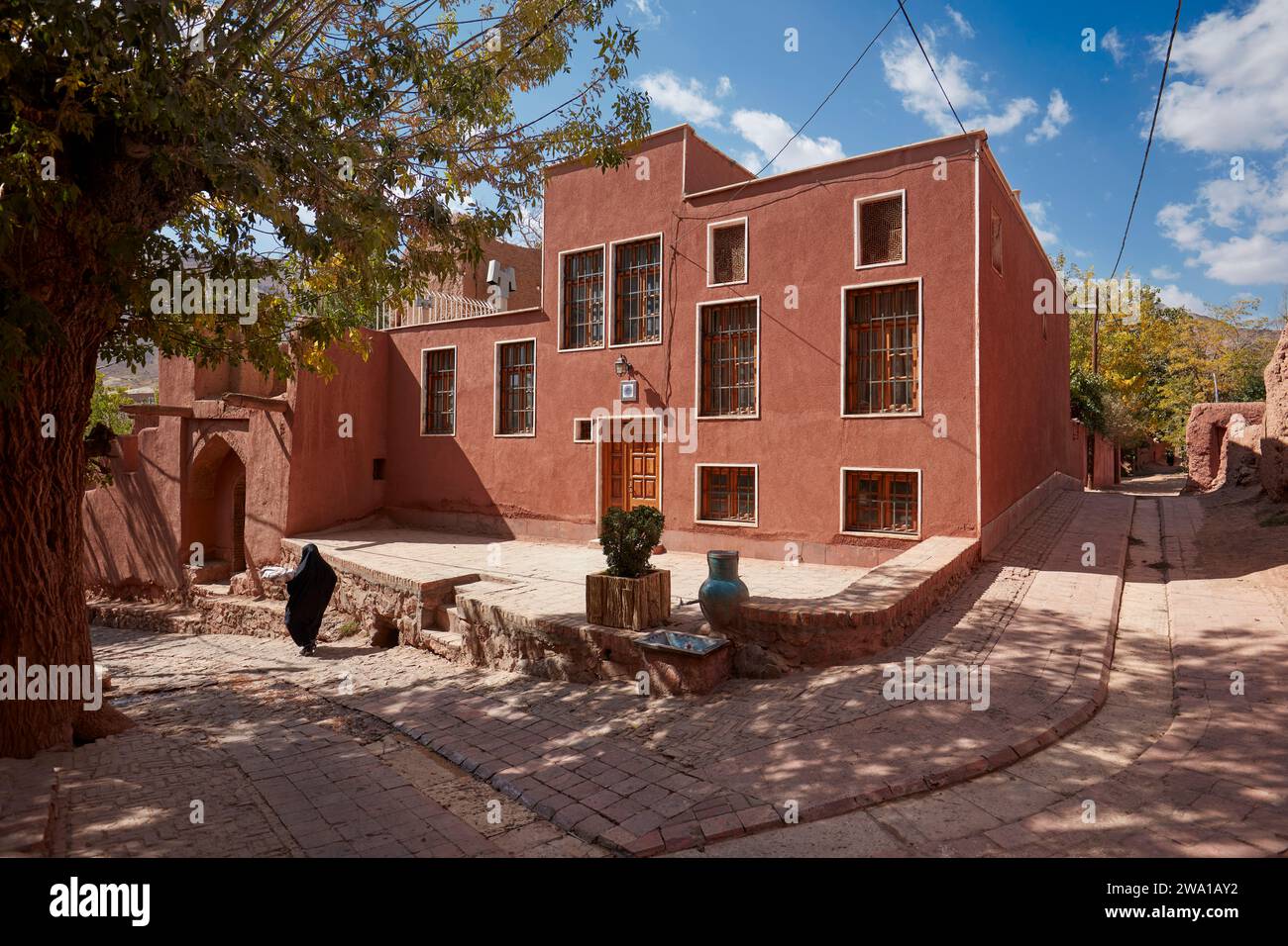 Traditionelles Haus im historischen Dorf Abyaneh, Kreis Natanz, Iran. Stockfoto