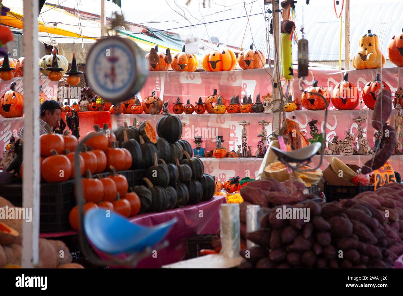 Kürbiswaren im Mercado Jamaica in Mexiko-Stadt, Mexiko Stockfoto