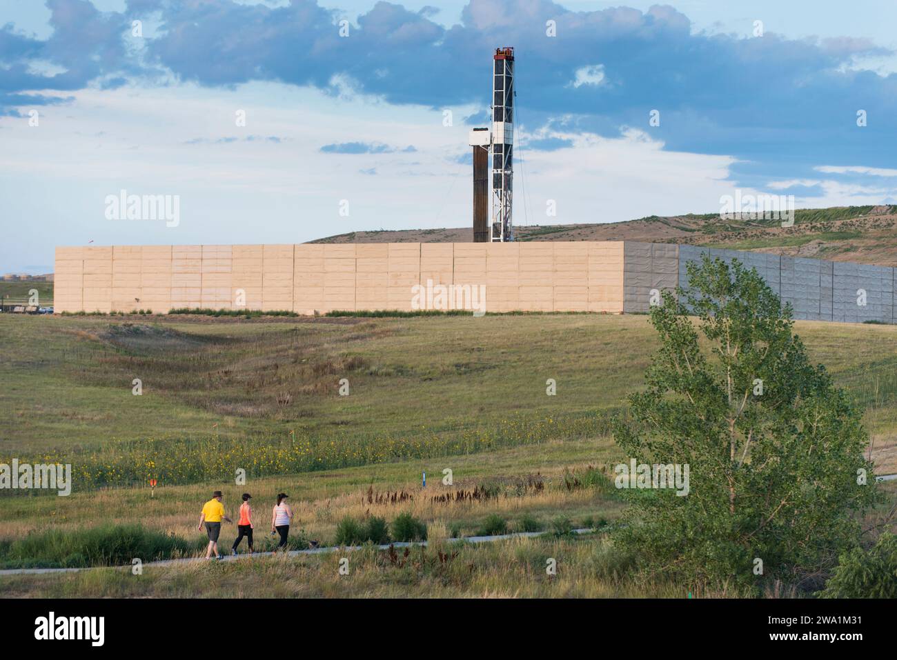 Öl- und Gasbohrungen, Erie, Colorado, USA Stockfoto