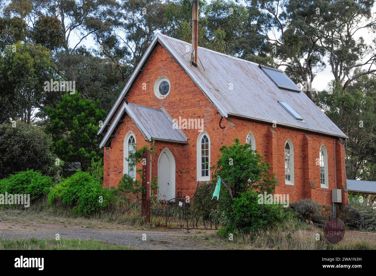 Ehemalige methodistische Kirche, Franklinford, Victoria Stockfoto