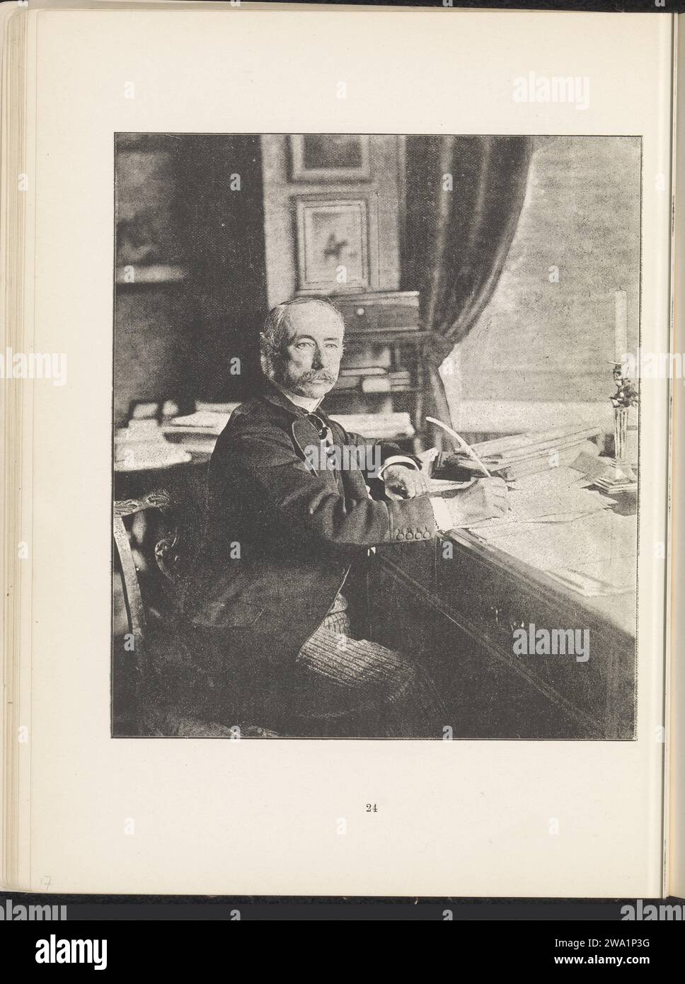 Portret van Garnet Wolseley, The London Stereoscopic Company, ca. 1881 - in oder vor 1891 photomechanischen Druckpapieroffizier Stockfoto