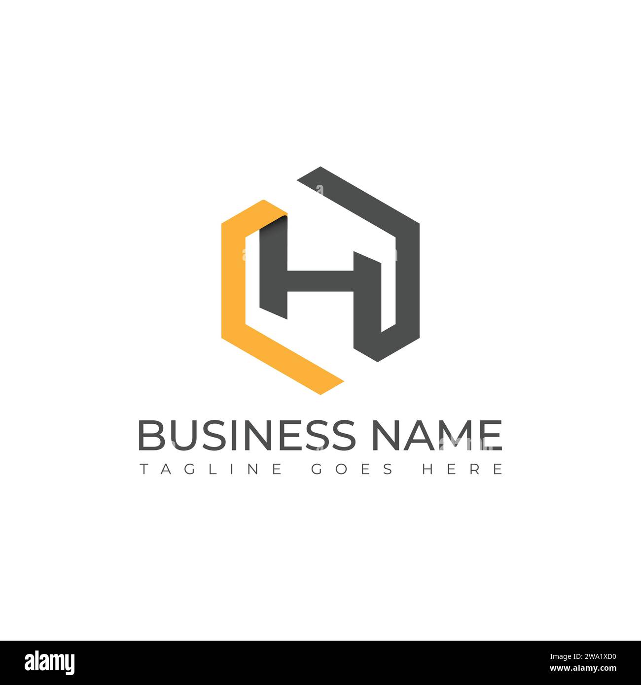 Letter Initial H Hexagon Logo Design Vektor. Anfangsbuchstabe H hexagonales Logo Design Vektor Illustration Vorlage Stock Vektor