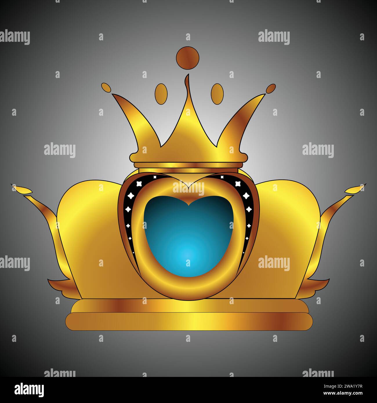 Goldene Krone VIP König Icon Vektor Design isolierte Ansicht Loyalität freie Vektor Illustration Stock Vektor