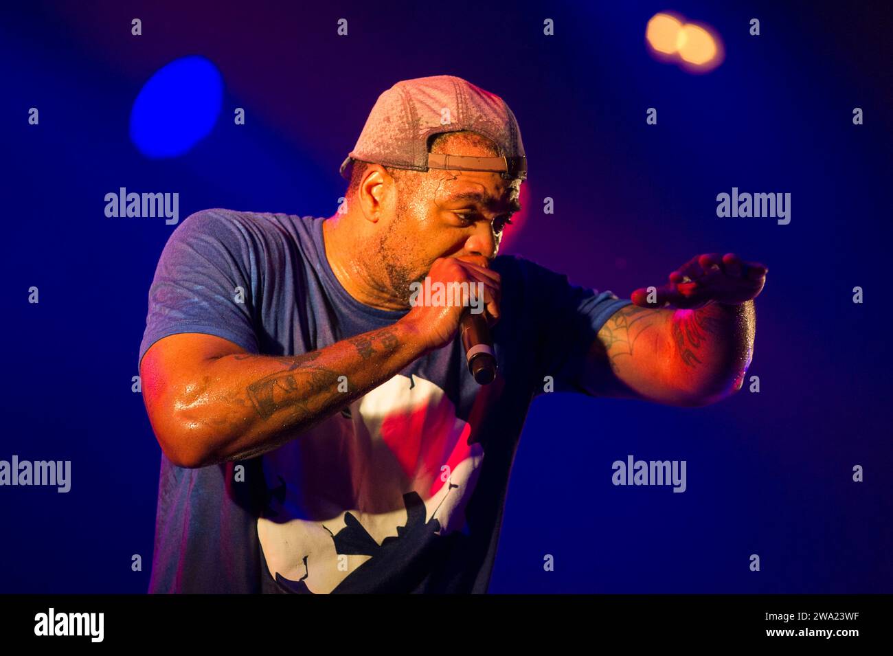 Method man und Redman live beim Festival Les ardentes entlang der Maas | Method man und Redman en Concert aux Aredentes a deux pas de la Meu Stockfoto