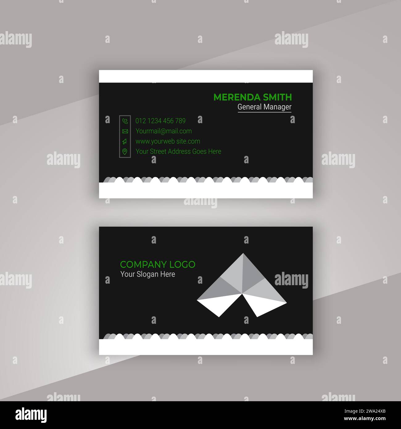 Kreative moderne Namenskarte und Visitenkarte Stock Vektor