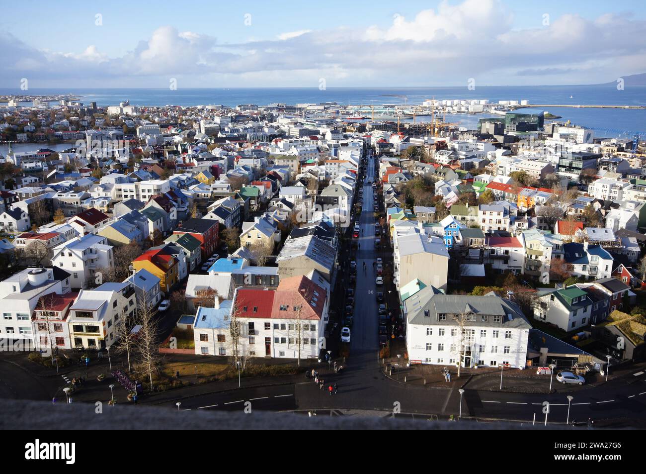 Blick auf Reykjavik, Island Stockfoto