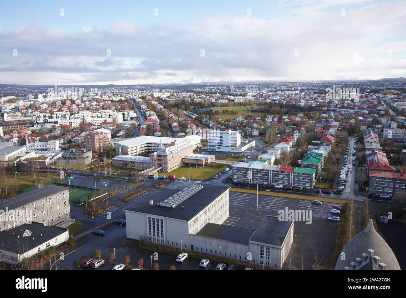 Blick auf Reykjavik, Island Stockfoto