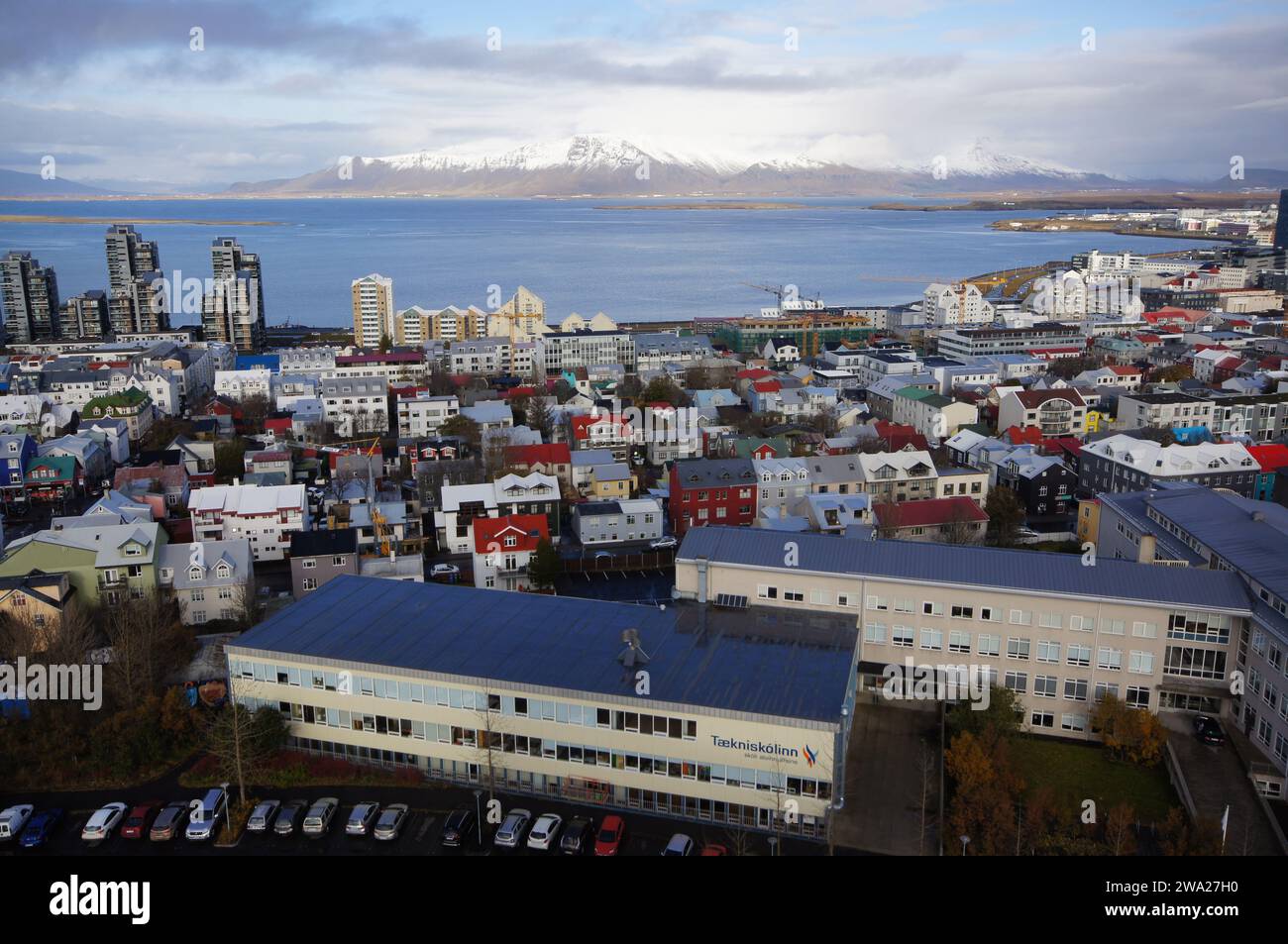 Blick auf Reykjavik, Island Stockfoto