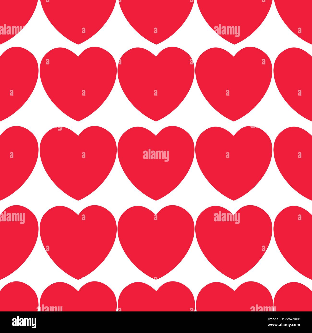 Love Heart Seamless Pattern. Muster für Valentinstag, Muttertagskarte oder Poster, Website-Hintergrund oder Stoff Stock Vektor