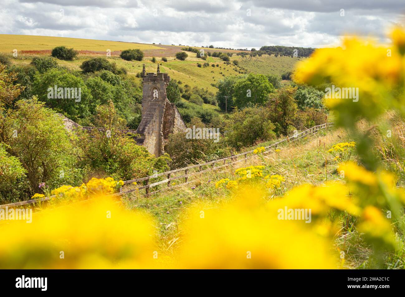 Wharram Percy - Yorkshire, Großbritannien Stockfoto