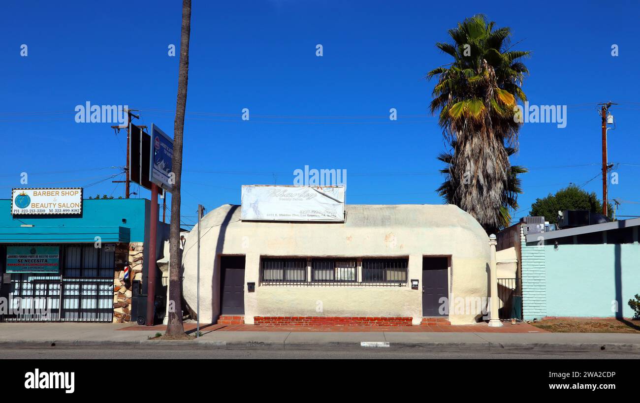 Los Angeles, Kalifornien: Das Tamale Building, eine Programmarchitektur aus dem Jahr 1929, befindet sich am 6421 Whittier Blvd, East Los Angeles Stockfoto