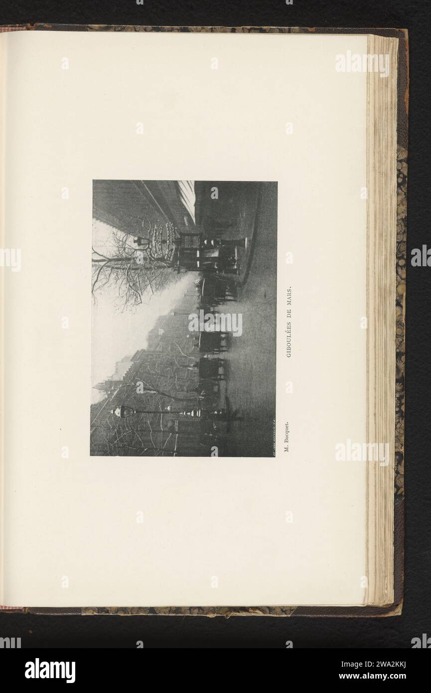 Pferd und Wagen auf einer Straße, Unbekannt, ca. 1897 - in oder vor 1902 photomechanische Druckpapierstraße. Vierrädriges, tierisches Fahrzeug, z. B.: Fahrerhaus, Wagen, Reisebus Stockfoto