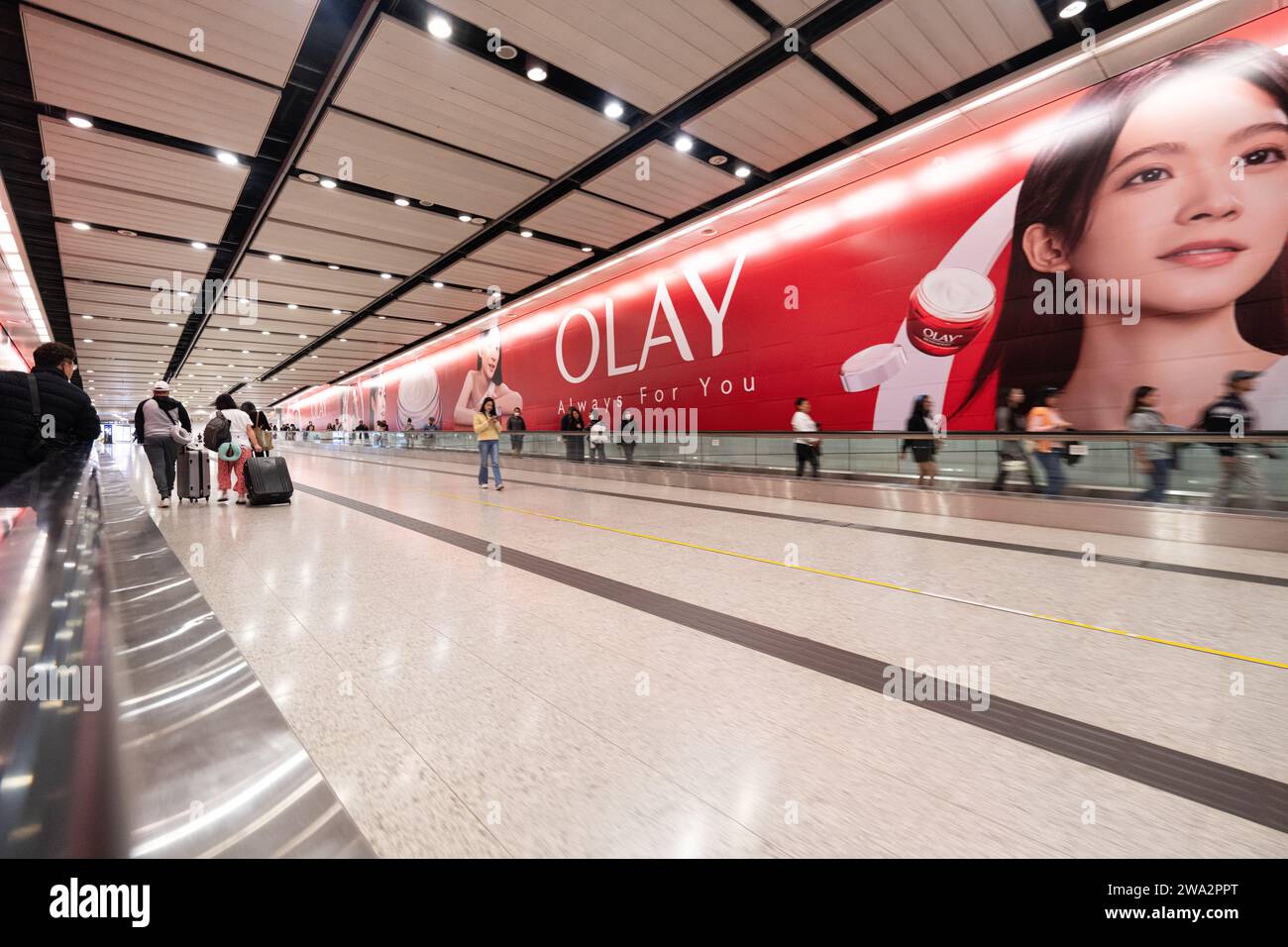 Die Mass Transit Railway ist ein wichtiges öffentliches Verkehrsnetz, das Hongkong bedient Stockfoto
