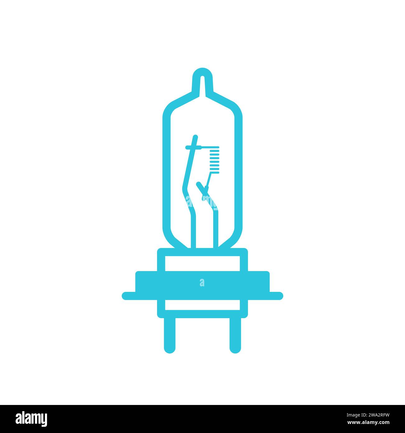 Glühlampe für das Auto, aus dem blauen Symbolsatz Stock Vektor