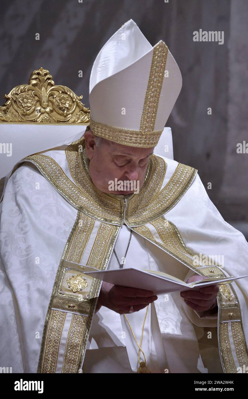Vatikanstadt, Vatikanstadt. Dezember 2023 31. Papst Franziskus Feiert