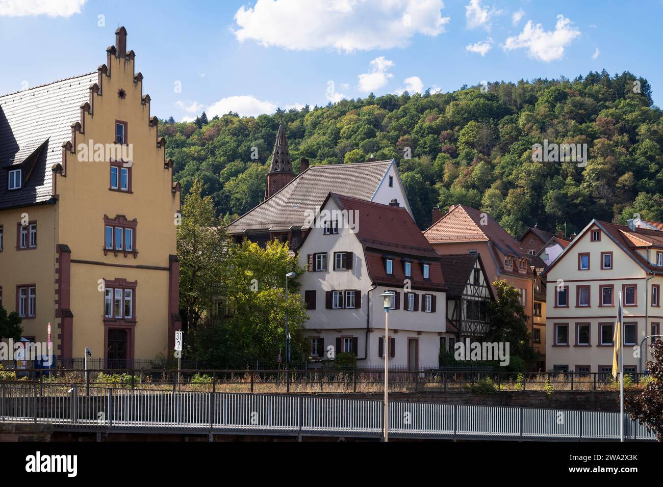 Mittelalterliche Kleinstadt Wertheim am Main in Baden-Württemberg. Stockfoto