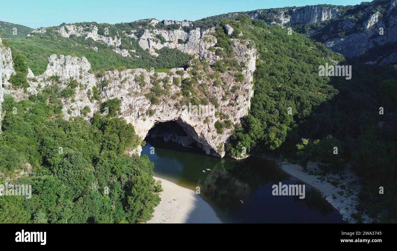 Drohnenfoto Pont d'Arc Ardèche Frankreich europa Stockfoto