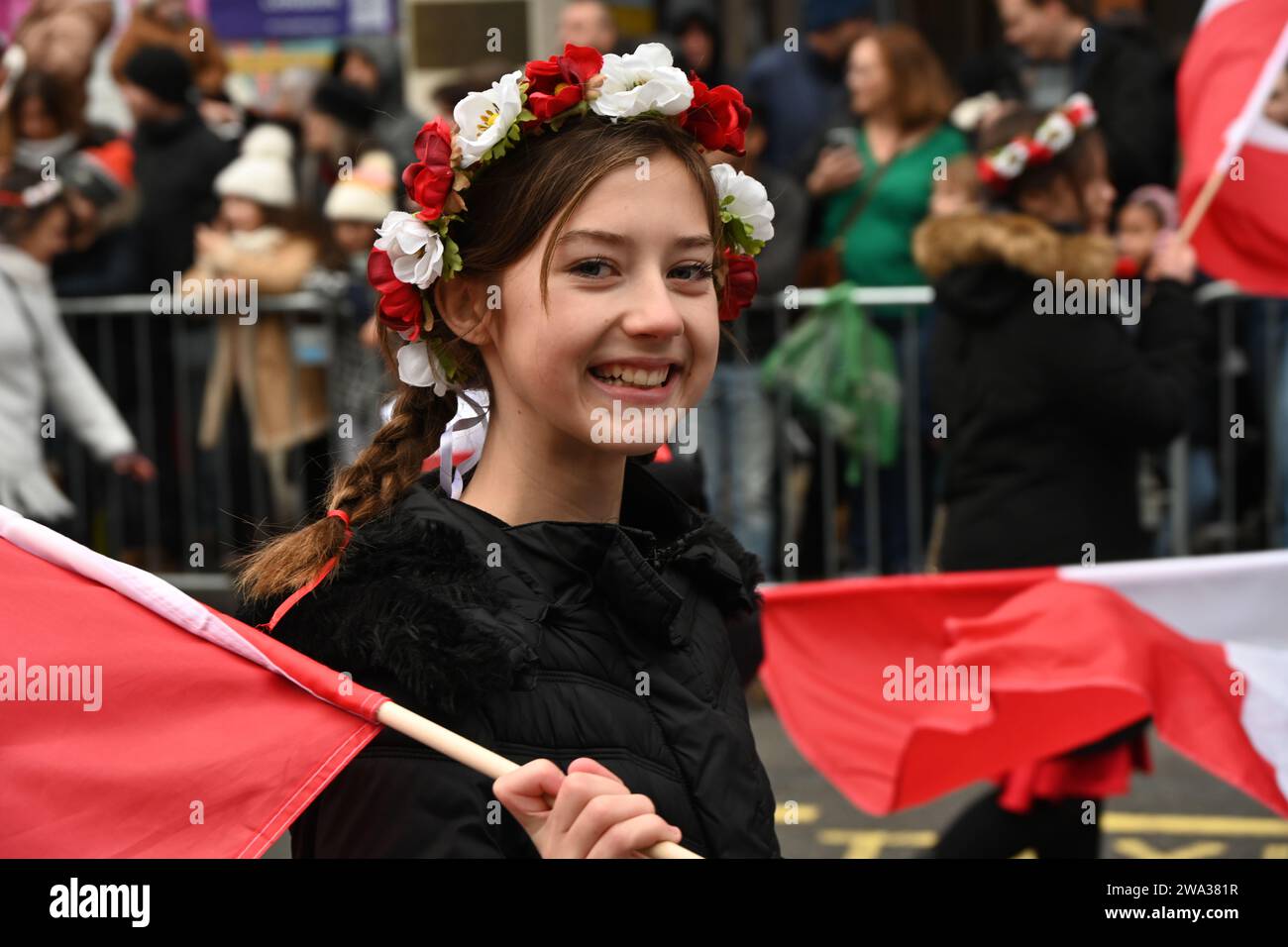 London, Großbritannien. Januar 2024. Londons jährliche Neujahrsparade mit Hunderten von Wagen im Zentrum von london, Großbritannien. Quelle: Siehe Li/Picture Capital/Alamy Live News Stockfoto