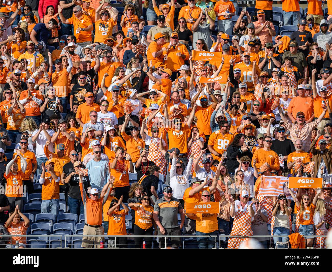 Orlando, Florida, USA. 1. Januar 2024: In der zweiten Hälfte des Cheez IT Citrus Bowl. Tennessee besiegte Iowa 35-0 in Orlando, FL. Romeo T Guzman/Cal Sport Media Credit: CAL Sport Media/Alamy Live News Stockfoto