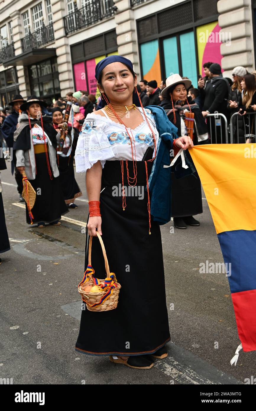 London, Großbritannien. Januar 2024. Londons jährliche Neujahrsparade mit Hunderten von Wagen im Zentrum von london, Großbritannien. Quelle: Siehe Li/Picture Capital/Alamy Live News Stockfoto