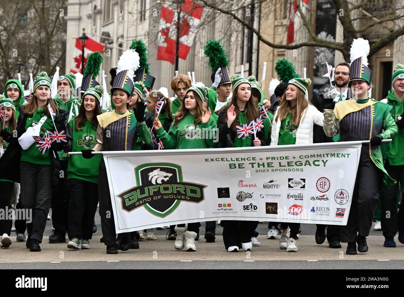 London, Großbritannien. Januar 2024. Londons jährliche Neujahrsparade mit Hunderten von Wagen im Zentrum von london, Großbritannien. Quelle: Siehe Li/Picture Capital/Alamy Live News Stockfoto