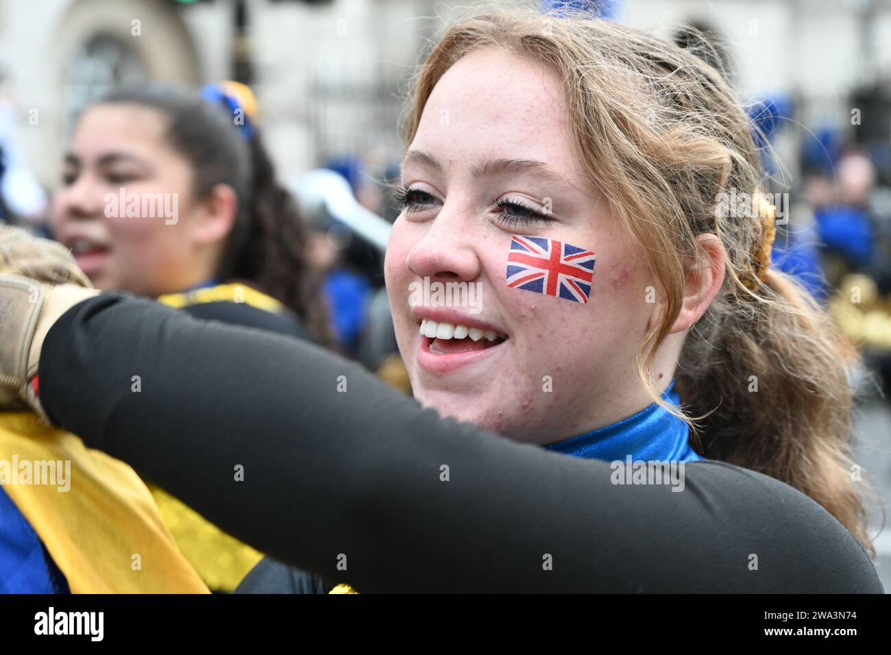 London, Großbritannien. Januar 2024. Londons jährliche Neujahrsparade mit Hunderten von Wagen im Zentrum von london, Großbritannien. Quelle: Siehe Li/Picture Capital/Alamy Live News Stockfoto
