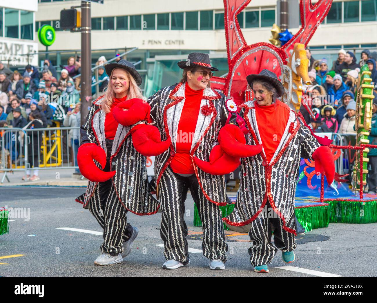Philadelphia, Usa. Januar 2024. Rock Lobster tritt während der Mummers