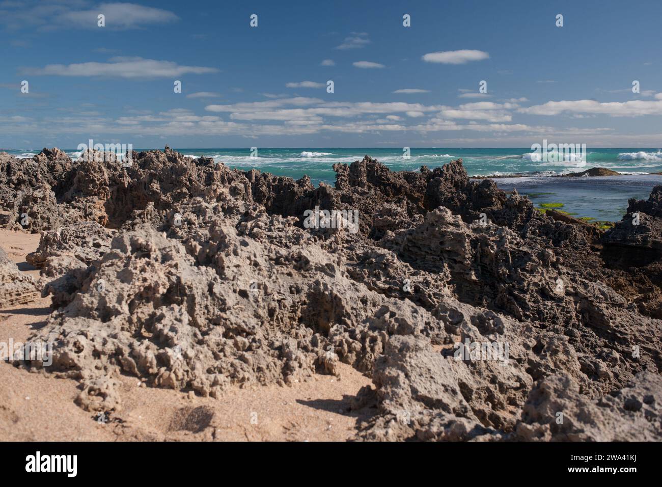 Ein paar Kilometer außerhalb von Robe, South Australia. Stockfoto