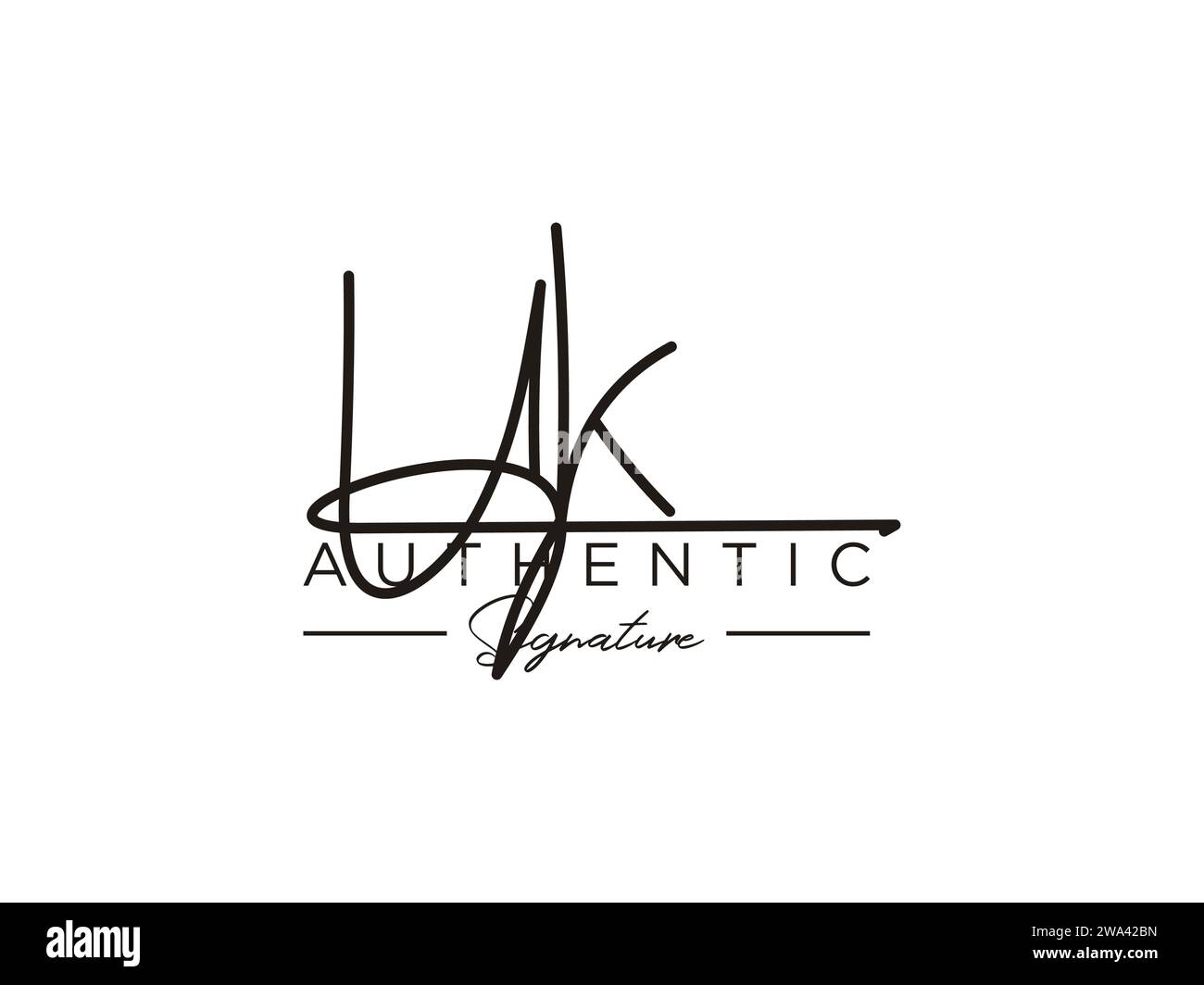 Vektor für die Signature-Logo-Vorlage für Großbritannien. Stock Vektor