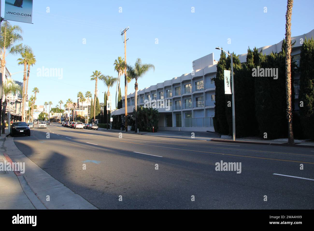 Standard Hotel Sunset Strip Los Angeles Hollywood Geschlossen Stockfoto Stockfoto