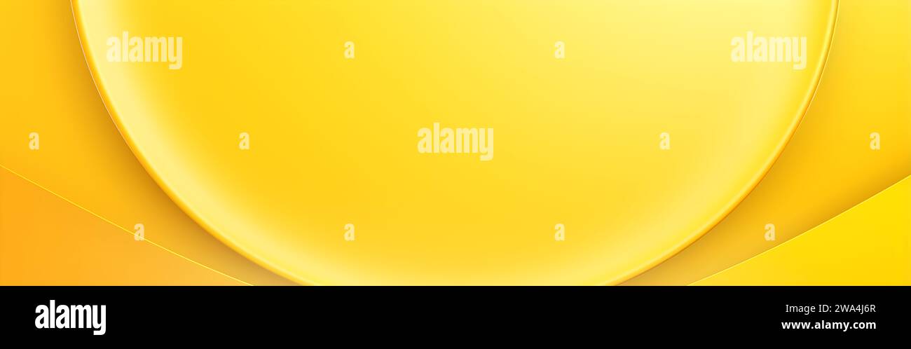 Moderner halbrunder gelber kreativer geometrischer abstrakter Banner-Hintergrund Stockfoto