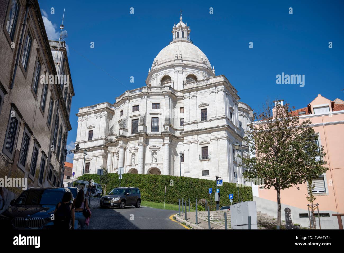 Lissabon Pantheon, Blick auf das Panteao Nacional Gebäude (Santa Engracia Kirche) in der Altstadt Alfama Viertel von Lissabon, Portugal ursprünglich eine Kirche, Stockfoto