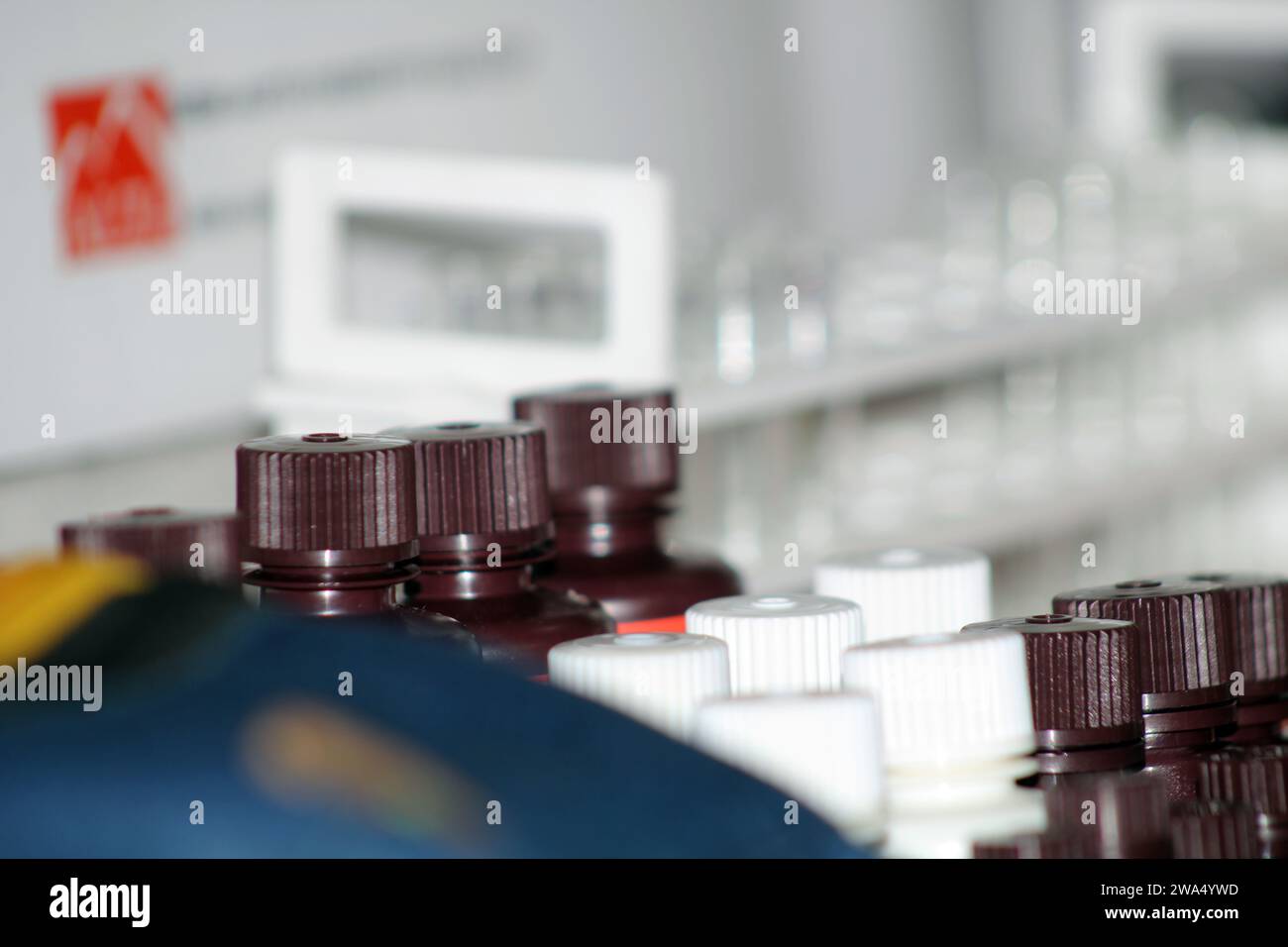 Labor Testing Chemicals Semi Auto Chemistry Analyzer. Indien Stockfoto