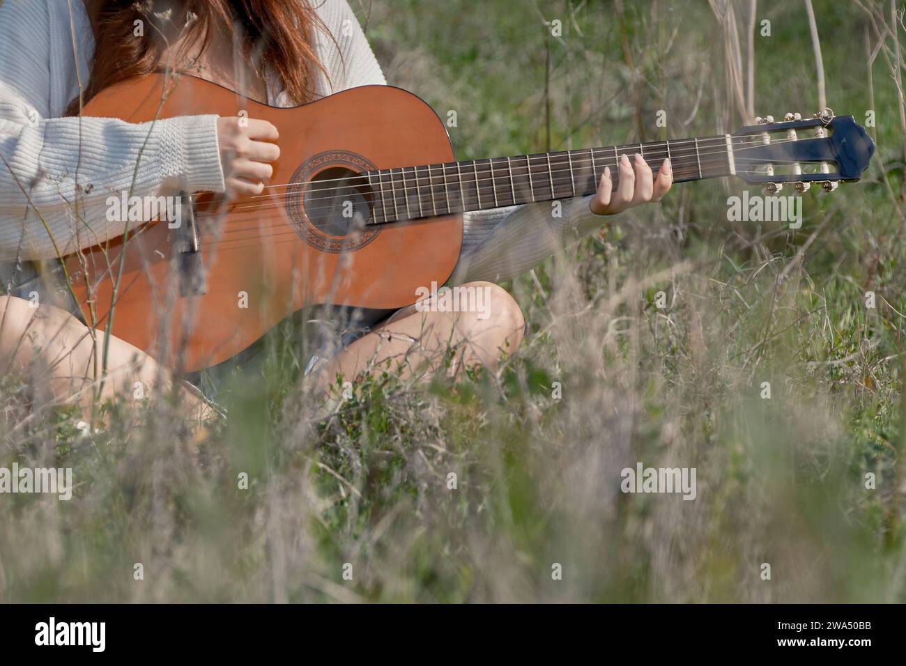 Spielen in der Natur Stockfoto