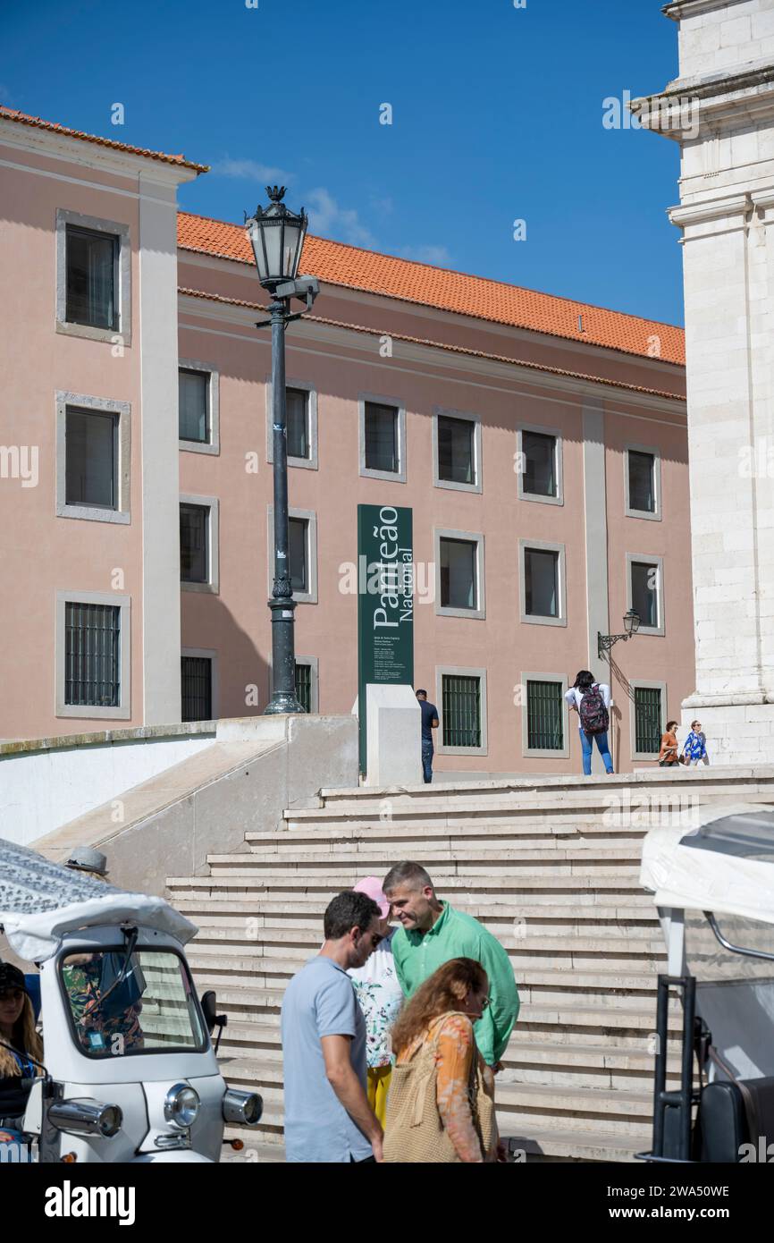 Lissabon Pantheon, Blick auf das Panteao Nacional Gebäude (Santa Engracia Kirche) in der Altstadt Alfama Viertel von Lissabon, Portugal ursprünglich eine Kirche, Stockfoto