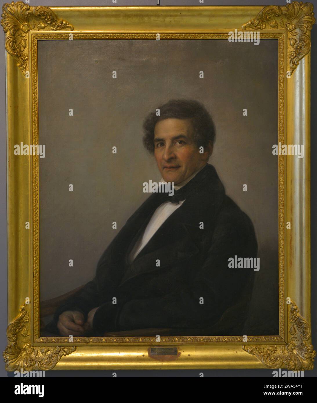 Giovanni Carnovali, genannt il Piccio (1804-1873). Italienischer Maler. Porträt des Anwalts Antonio Carloni. Öl auf Leinwand. Museo Civico Ala Ponzone. Cremona. Lombardei. Italien. Stockfoto