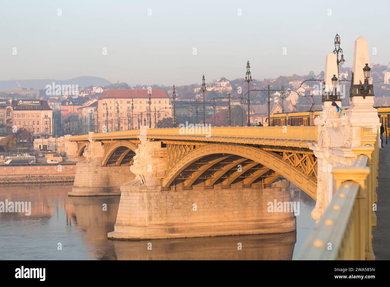 Ungarn, Budapest, Margaretenbrücke. Stockfoto