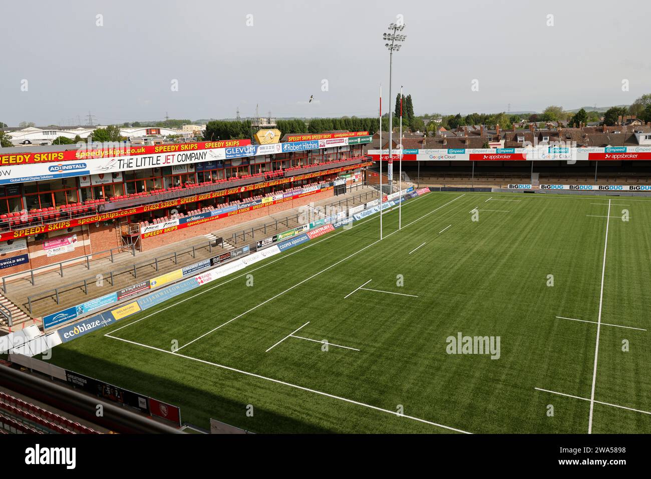 Kingsholm Stadium, Heimstadion von Gloucester Rugby, Gloucester, Großbritannien - 23. Mai 2023 Foto von Andrew Higgins/Thousand Word Media Ltd Stockfoto