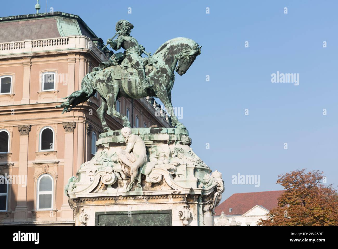 Ungarn, Budapest, Statue des Prinzen Eugen Savoyen. Stockfoto