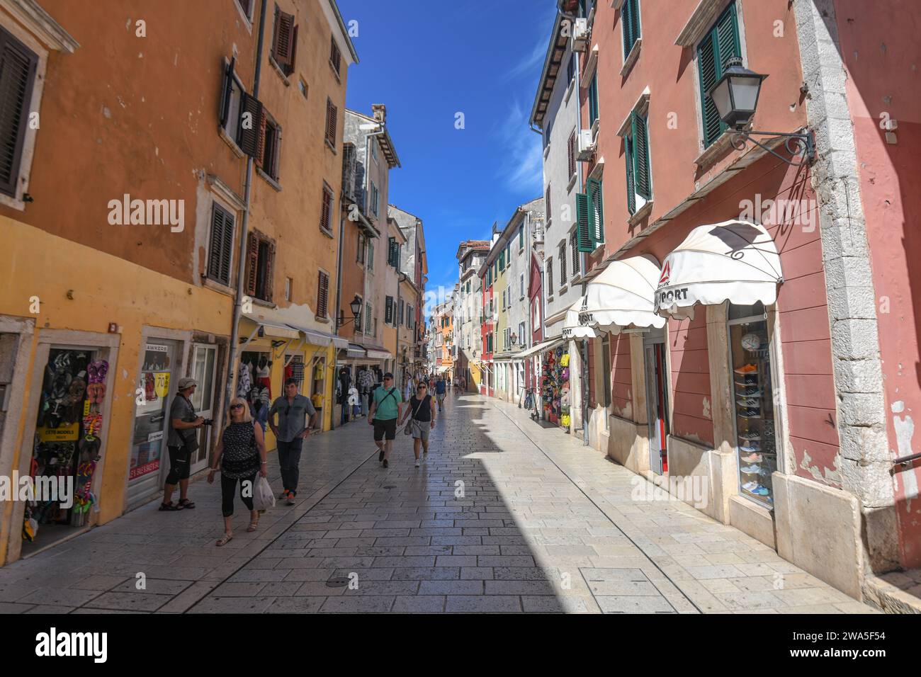 Straßen der Altstadt von Rovinj. Kroatien. Stockfoto